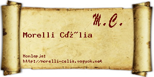 Morelli Célia névjegykártya
